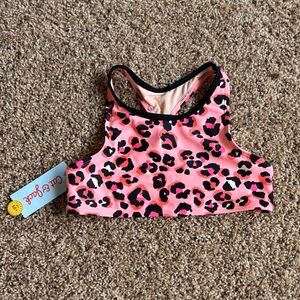 Cat & Jack Pink Leopard Print Swim Top Size Medium 8